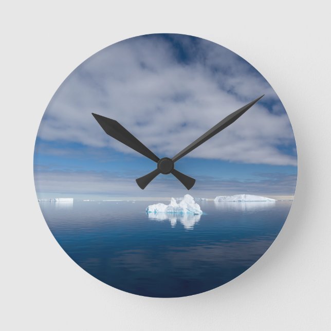 Floating ice in Antarctica Round Clock (Front)