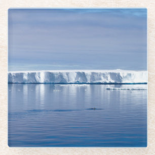 Floating iceberg glass coaster