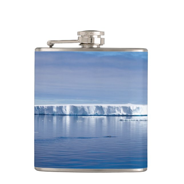 Floating iceberg hip flask (Front)