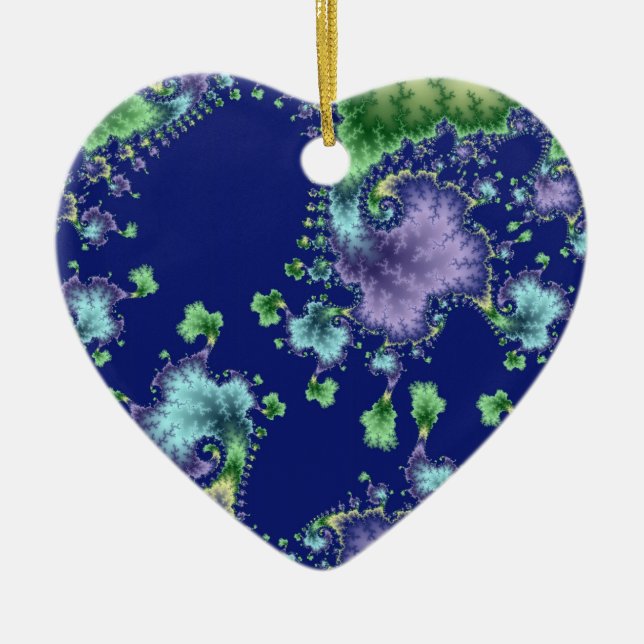 Floating In Christmas Ceramic Ornament (Front)