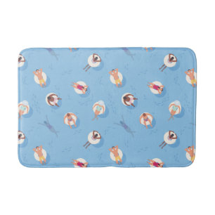 Floating in the Lazy River Pattern Bath Mat