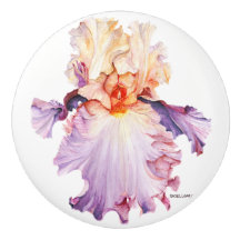 Floating Iris 1 Ceramic Drawer Knob