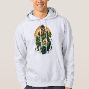 Floating Island Camping Adventure Hoodie