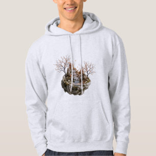 Floating Island Waterfall Fantasy Nature Hoodie