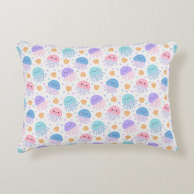 Floating Jellyfish Friends  Decorative Cushion (Front)