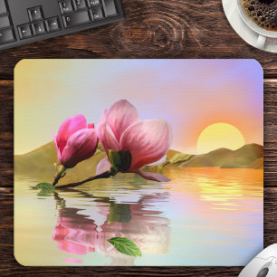 Floating Magnolia Flowers Fine Art Mouse Pad