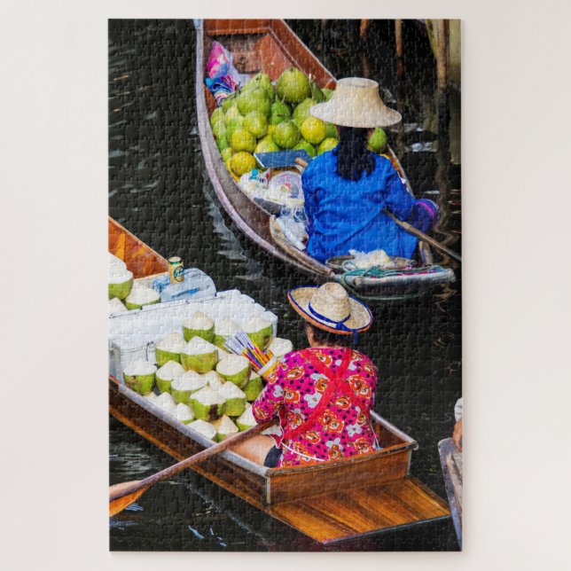 Floating Market in Bangkok Jigsaw Puzzle (Vertical)