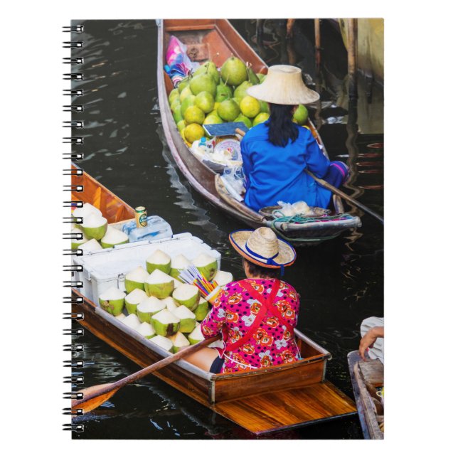 Floating Market in Bangkok Notebook (Front)