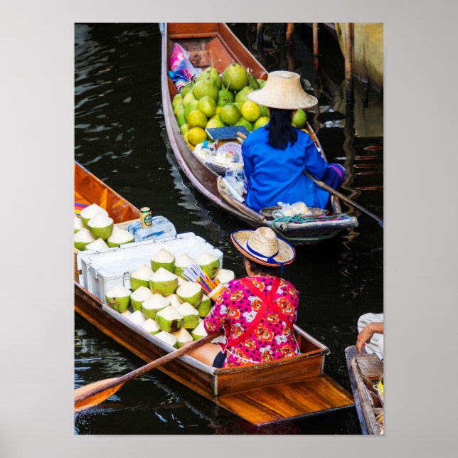 Floating Market in Bangkok Poster (Front)