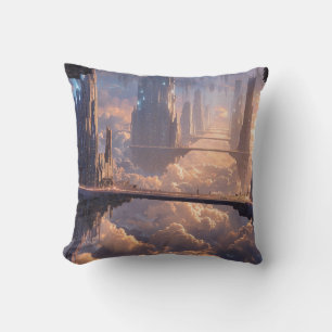 Floating Metropolis in the Clouds Cushion