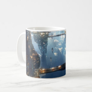 Floating Metropolis in the Sky Coffee Mug