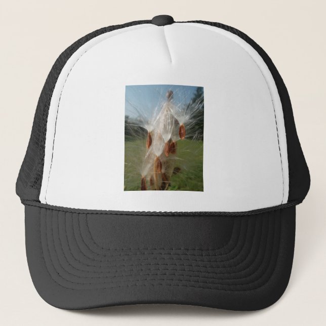 Floating Milkweed Seeds Art Print/Graphic Trucker Hat (Front)