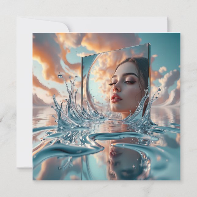 floating mirror panel rises from a calm sea (Front)