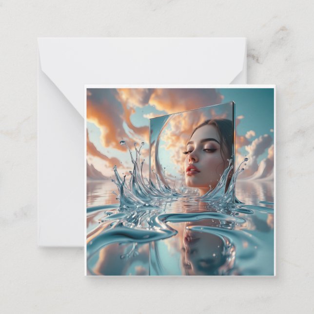 floating mirror panel rises from a calm sea card (Front)