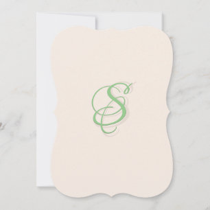 Floating Monogram Flat Card