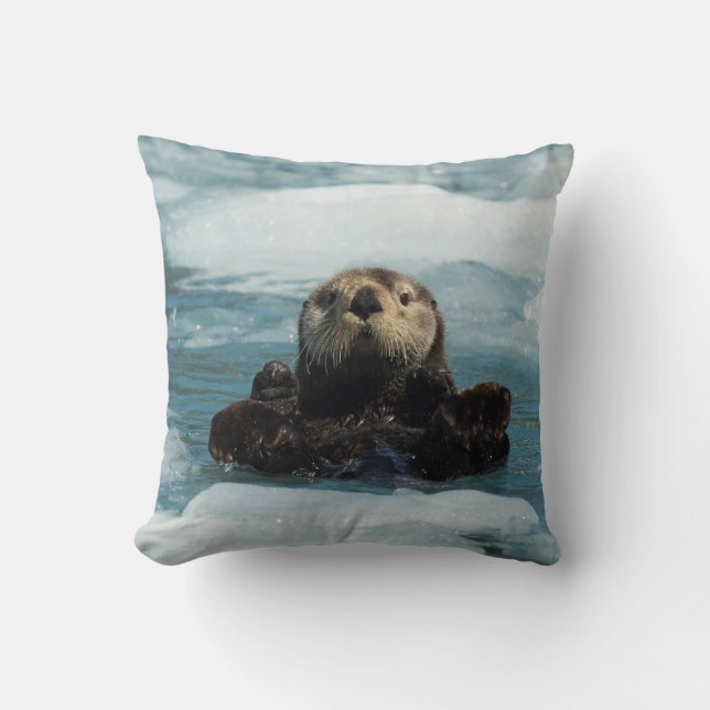 Floating Otter Cushion (Front)