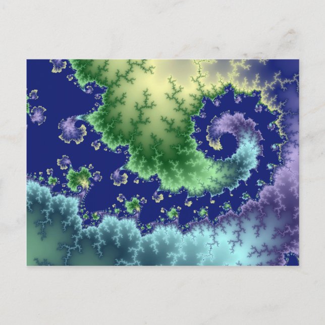 Floating Out  - Fractal Postcard (Front)