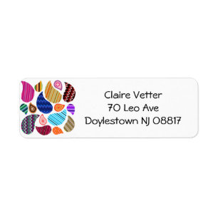 Floating Paisleys Return Address Label