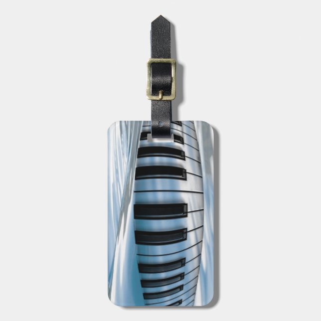 Floating Piano Keys Luggage Tag (Front Vertical)
