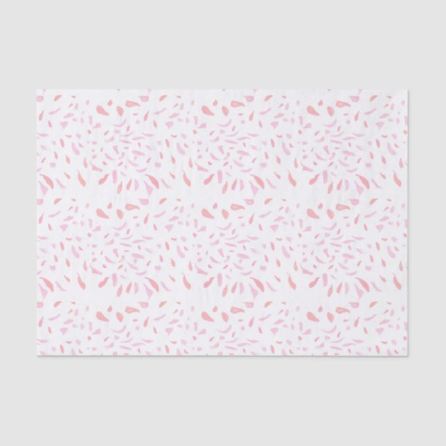 Floating Pink Petals Watercolour Tissue Paper (Front)
