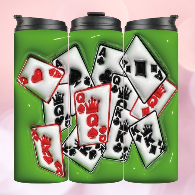 Floating Poker Cards 3D Inflated Tumbler (Creator Uploaded)