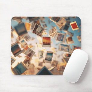 Floating Polaroid Memories Mouse Pad