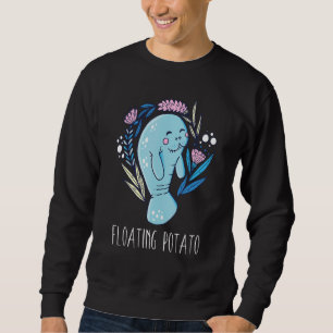 Floating Potato Manatee Marine Life 3 Sweatshirt