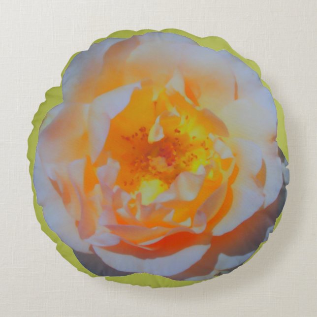 Floating Rose Round Cushion (Front)