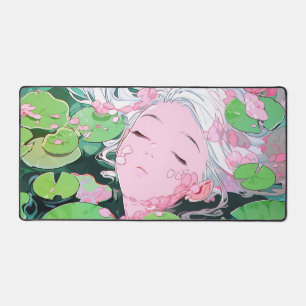 Floating Serenity Water Nymph Anime Girl Desk Mat