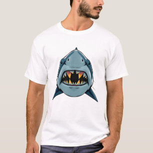 Floating Shark Face Art Tee
