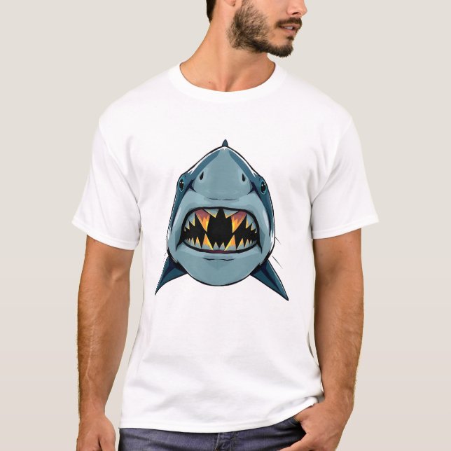 Floating Shark Face Art Tee (Front)