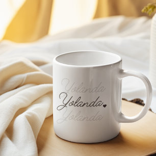 Floating Signature Fade Coffee Mug