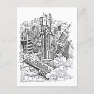 Floating Skyscrapers - Postcard