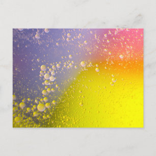 Floating Soda Bubbles Colourful Background Abstrac Postcard