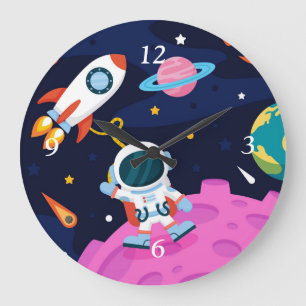 Floating Space Craft Large Clock