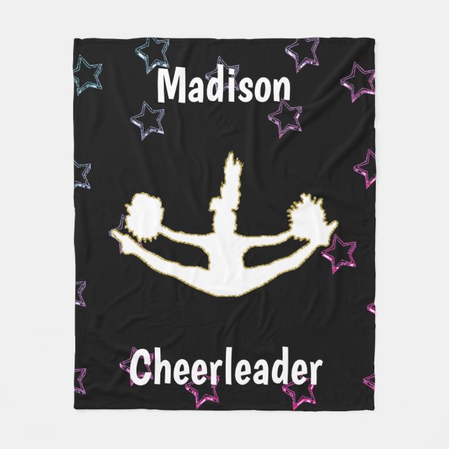 Floating Stars Cheerleader Fleece Blanket (Front)