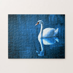Floating Swan Jigsaw Puzzle