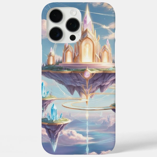 Floating Temple Phone Case – Pastel Crystal City (Back)