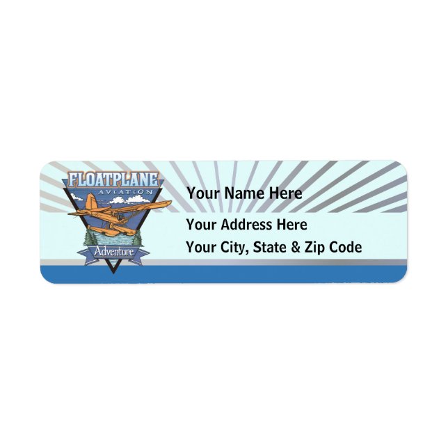 Floatplane Aviation Adventure Return Address Label (Front)