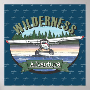 Floatplane Aviation Wilderness Adventure Poster