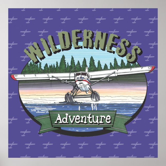 Floatplane Aviation Wilderness Adventure Poster (Front)