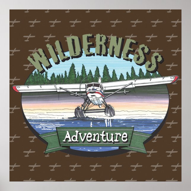 Floatplane Aviation Wilderness Adventure Poster (Front)
