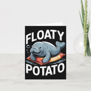 Floaty Tatoes Manatee Funny Sea Cow Ocean Animal L Card