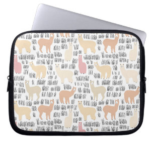 Flock Of Alpacas Pattern Laptop Sleeve
