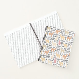 Flock Of Alpacas Pattern Notebook