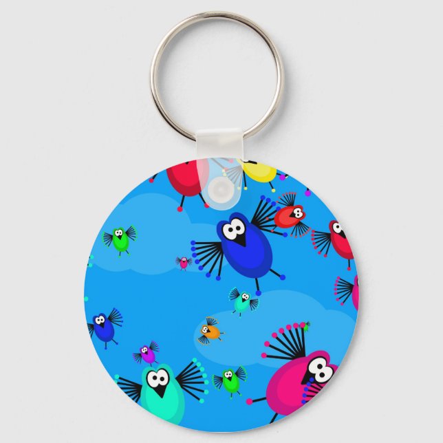 Flock of Birds Key Ring (Front)