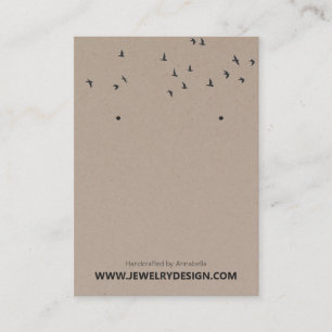  ©Flock of Birds Kraft Earring Jewellery Display Business Card