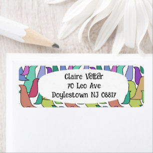 Flock of Birds  Return Address Label