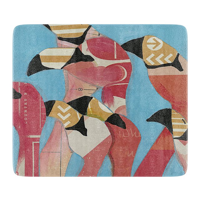 Flock of Flamingos Cutting Board (Front)