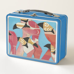 Flock of Flamingos Metal Lunch Box